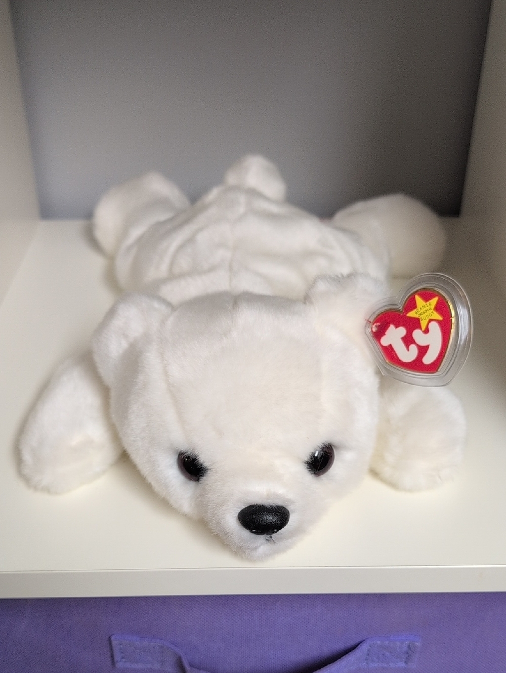 BNWMT Beanie Buddies Chilly Large Beanie Baby Polar Bear Lying 14"